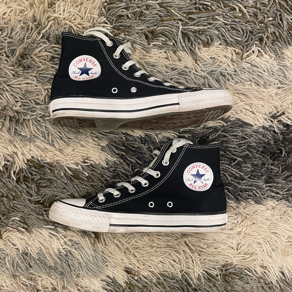 Converse Black and White High-Top Sneakers - Women’s